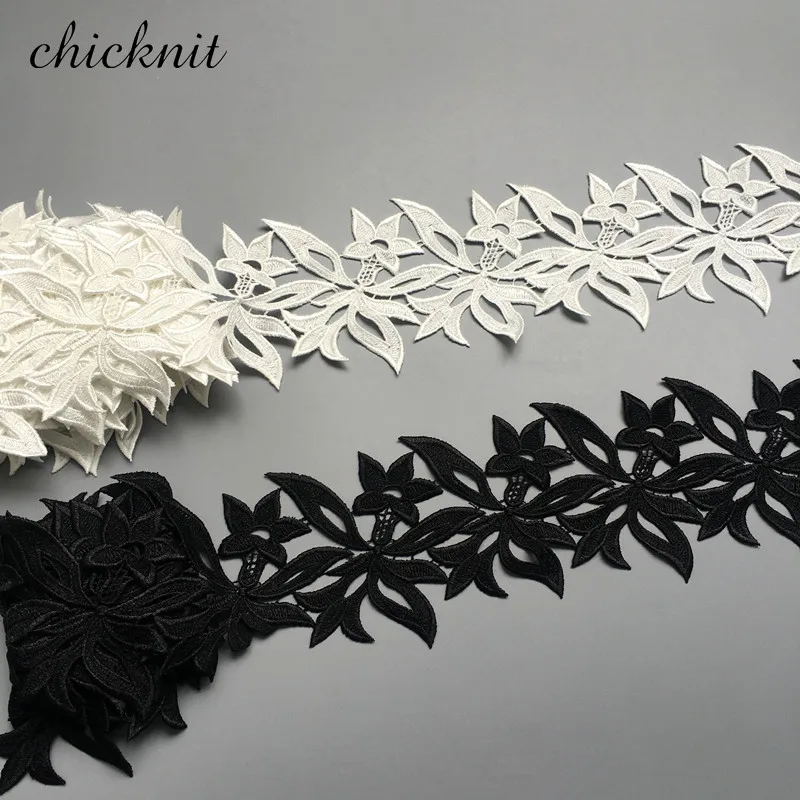 Lace Fabric Lace Garment Accessories Lace Sewing Supplies Lace Accessories Lace Sewing Accessories 20 yards 12CM Embroidered Water soluble Lace Fabric DIY Garment Accessories