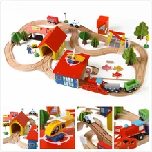 Train Toy Vehicles Kids Toys Thomas Train Toy Model Cars Wooden Car Puzzle Building Slot Track