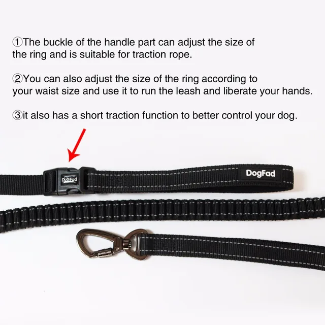 New Elastic Waist Dog Leash For Walking Running for Large Small Pet dog Adjustable Nylon With Reflective traction rope