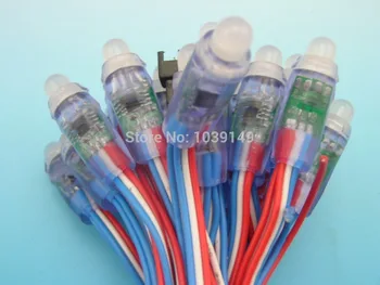 

waterproof ip66 addressable 12v 12mm ws2811 pixel led module,digital full color rgb pixels,50 dot/string,0.3w/pcs