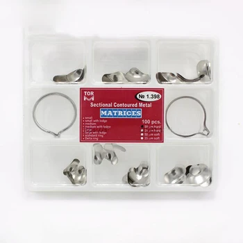 

100Pcs Each Box Dental Matrix Sectional Contoured Metal Matrices