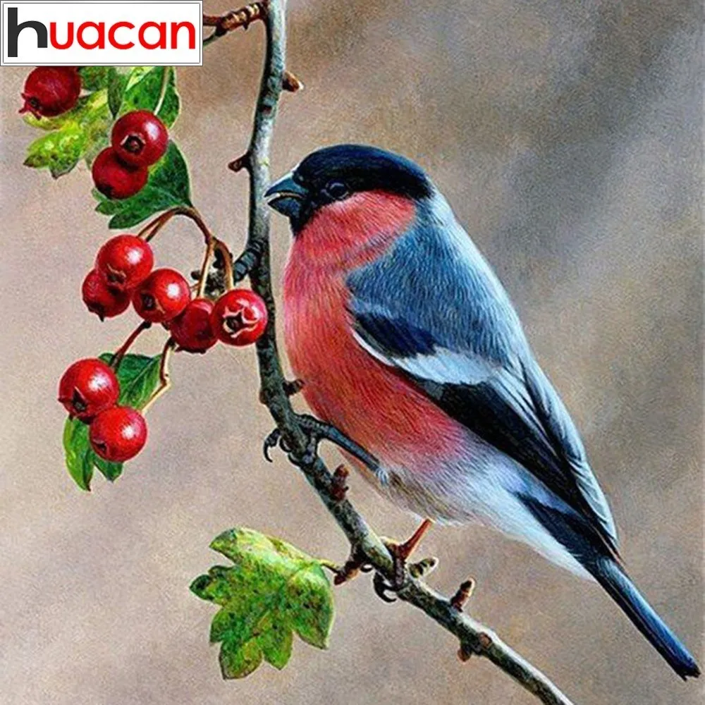 

HUACAN Diamond Mosaic Bird 5D DIY Diamond Painting Animal Full Square Drill Diamond Embroidery Decor Home Paint With Diamond