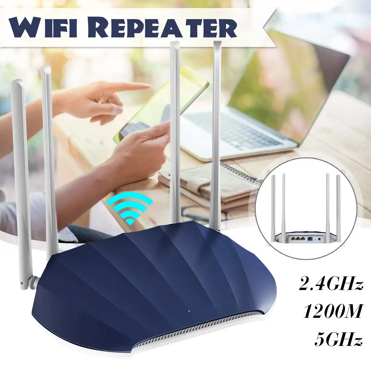 

1200M Gigabit Dual Band 2.4GHz 5GHz High-Power Wireless WIFI Router High Speed Extender Repeater