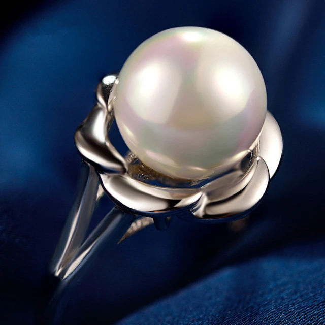 9ct Rose Gold Pearl and Diamond Engagement Ring and Fitted Wedding Ring —  Form Bespoke Jewellers