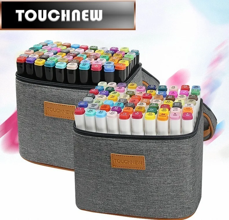 

On saleDouble-headed Nib 168 Colors Multicolor Oily Marker Pen Student painting school Horticultural Landscape Design