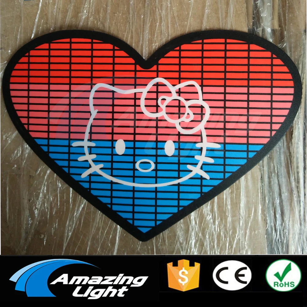 Футболка со светодиодной панелью Lovers Heart Sound Active Flash El светящаяся панель с
