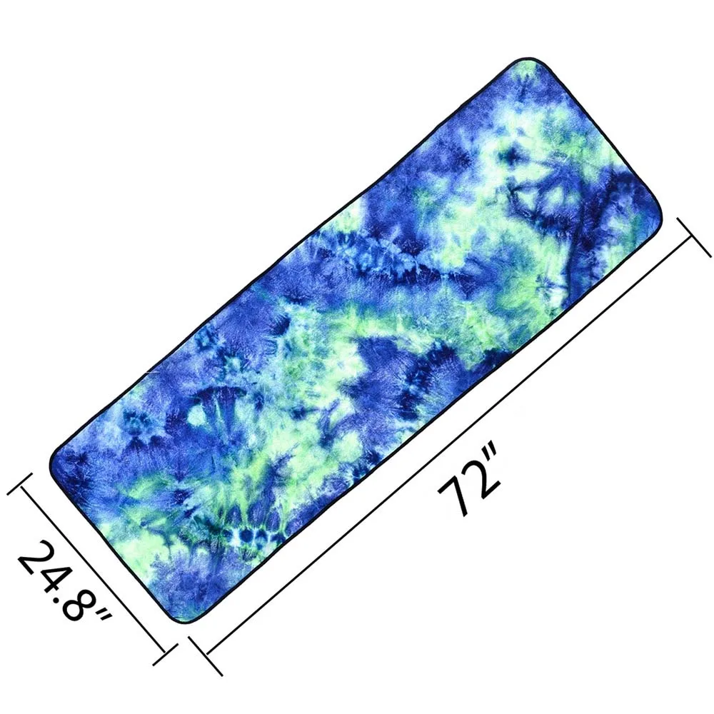 Горячая Распродажа 183x63 см Нескользящие полотенце для йоги мягкие Путешествия Спорт Фитнес упражнения Коврик для йоги, пилатеса Tie-dye печатных одеяло