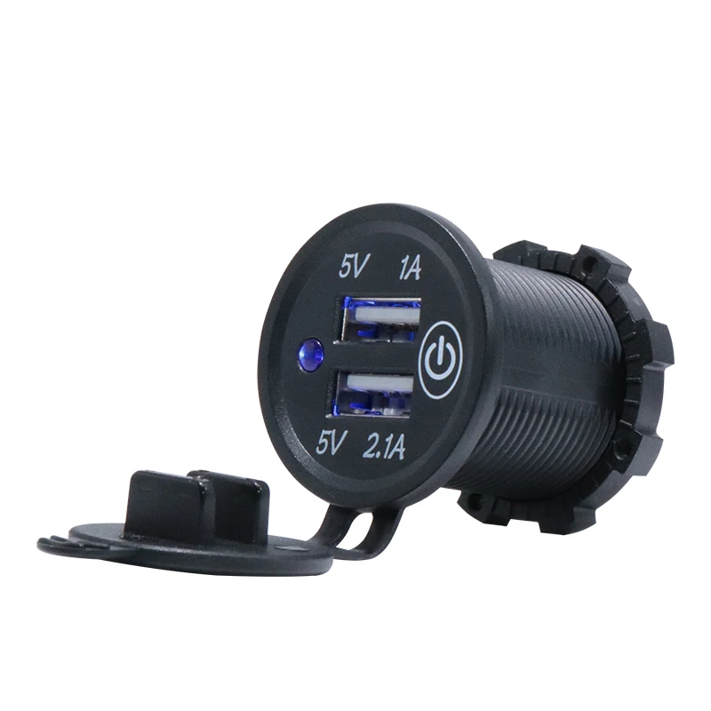 5V 2.1A 12 24V двойное Usb Автомобильное зарядное устройство Универсальный адаптер