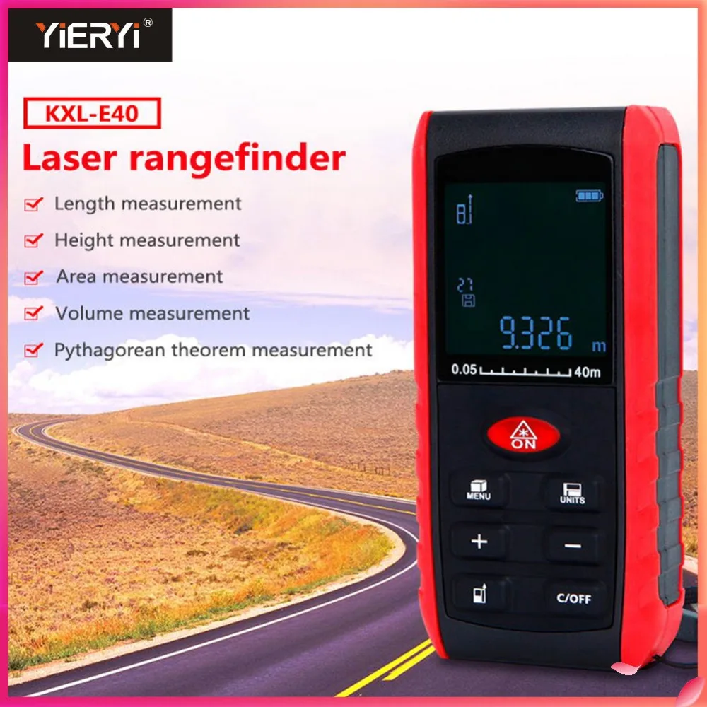 

Yieryi Handheld Digital Laser Distance Meter Laser Rangefinder Ruler Distance Measuring Device 40m 60m 80 100m