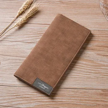 

Men Bag Long Section Bifold Business Leather Card Coin Purse cartera hombre monedero hombre peque o monedas cuero mens wallets