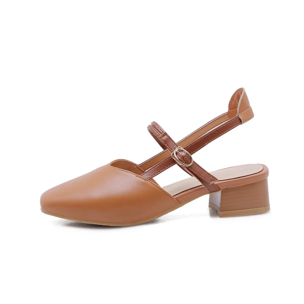 35-43 женские туфли-лодочки Летняя обувь из искусственной кожи однотонные туфли на квадратном каблуке женские модельные туфли Модные прямоугольные каблуки обувь