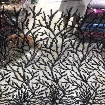 

Green And Gold Sequined African French Mesh Net Lace Fabric For India Evening Party Dress Fabrics 2018 New Nigeria Sequins Voile