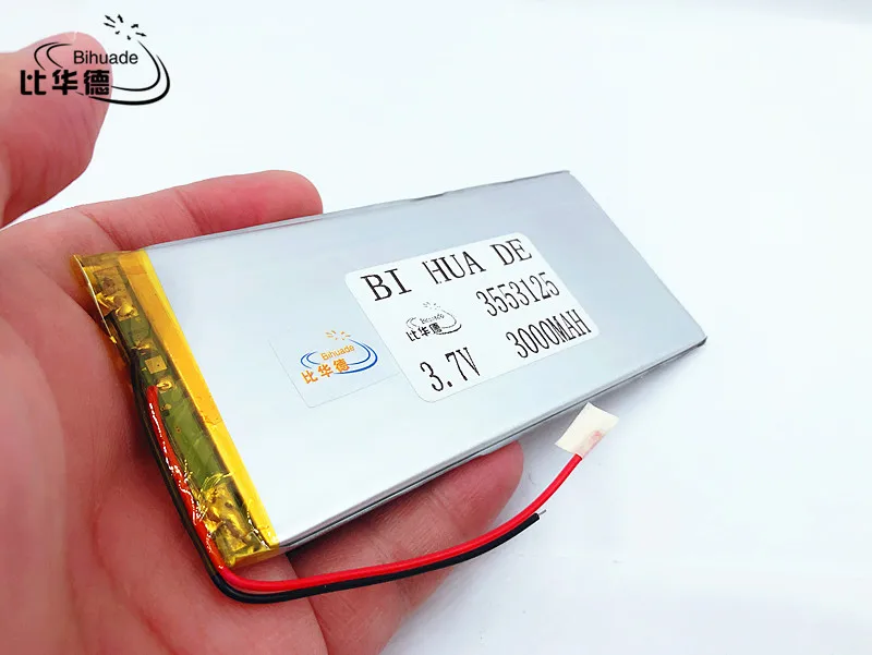 Li-po 3,7 V 3000 mah 3553125 литий-полимерный Li-Po Перезаряжаемые Батарея для Mp4 Mp5 gps PAD Электронная книга tablet pc кнопка питания