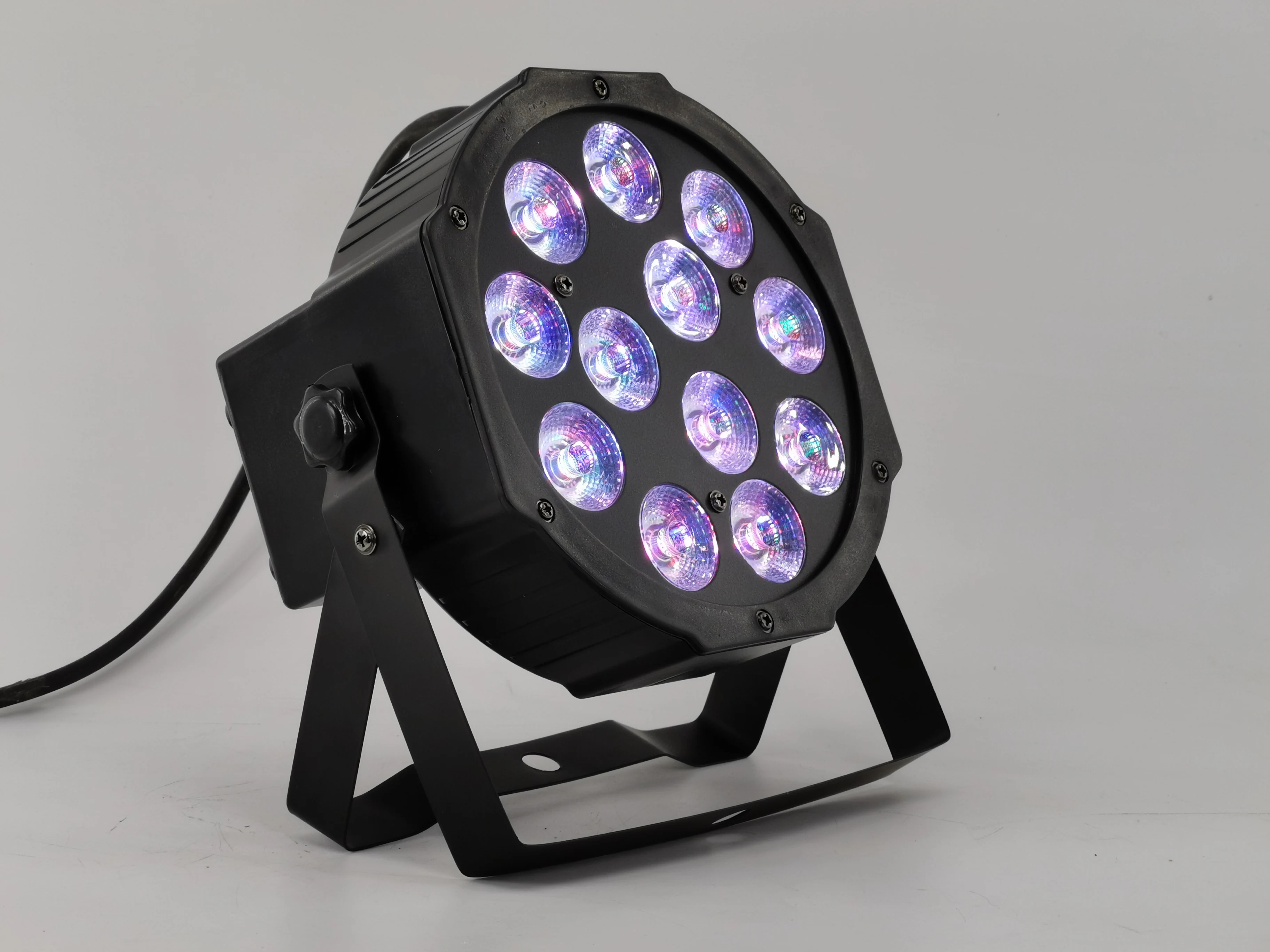 8 шт./12x12 Вт светодиодные лампы RGBW 4 в 1 плоские со штепсельной вилкой dmx512