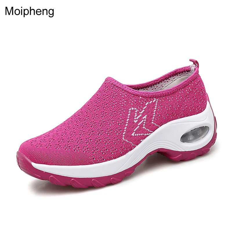 

Moipheng 2019 Summer Women Sneakers Shoes Flat Platform New Wedge Sneakers Black Breathable Mesh Sock Shoes Zapatos De Mujer