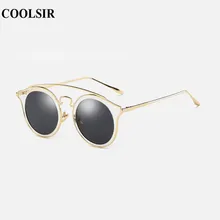 C6043 COOLSIR Alta Calidad Gafas de Sol Mujeres Diseñador de la Marca Gafas de Espejo Gafas de Sol de Moda Gafas De Sol UV400 Oculos #1114