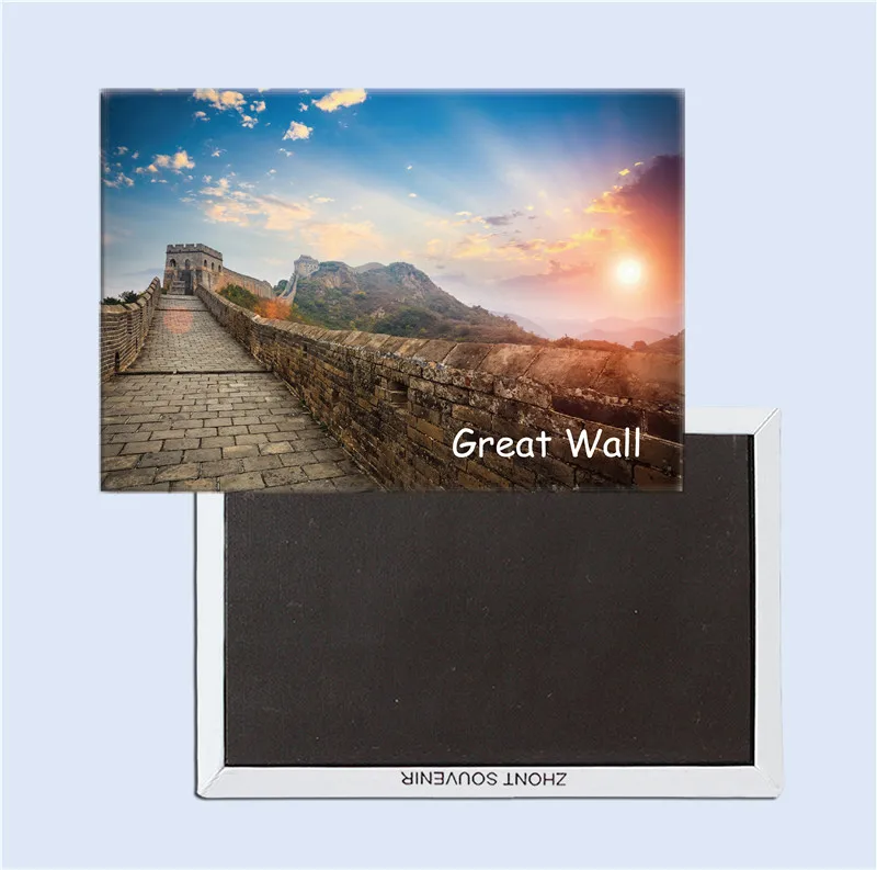 

Rectangle 78*54mm, Great wall, China tourist souvenirs, Home decoration, Magnetic refrigerator magnet, Gifts for friends