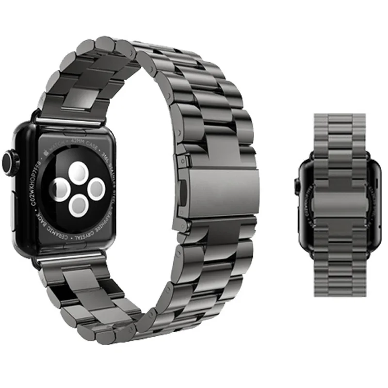 Полосы из нержавеющей стали для Apple Watch версии 4/3/2/1 38 мм 40 длина браслета сменная