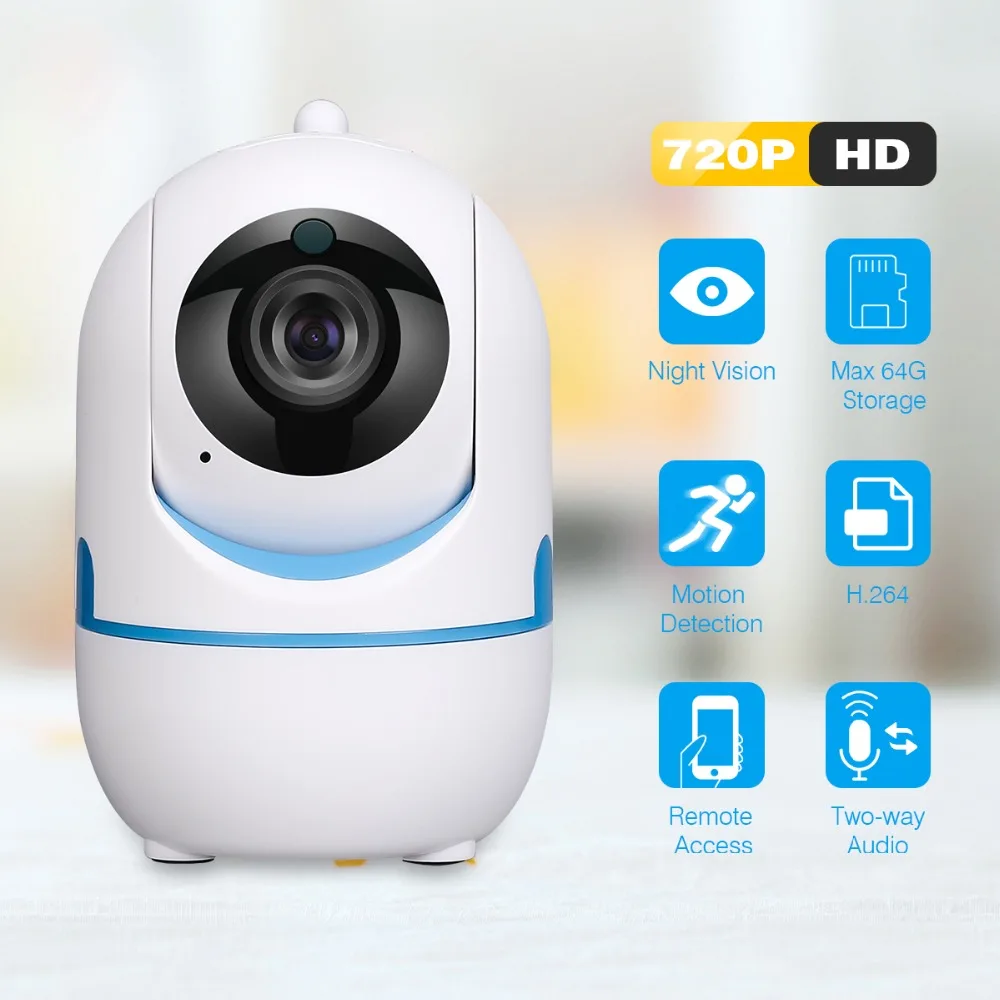 

Wireless wifi IP Camera Motion/Sound Detection Security camera Night Vision 2-Way Audio 720P Surveillance baby monitor