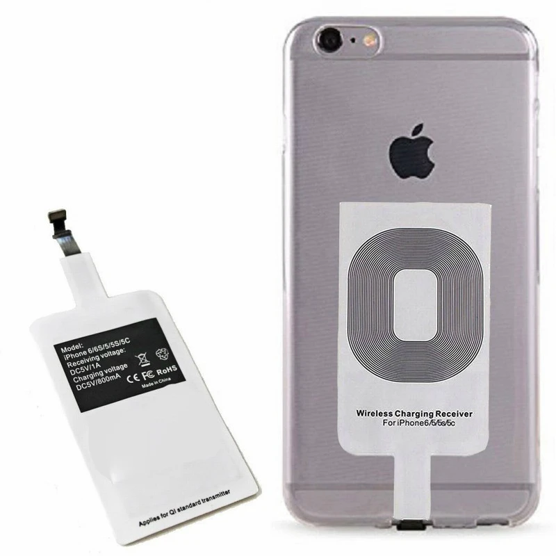 QI Беспроводная зарядная панель приемника для Apple iPhone 7 6 S 6 S iPhone 5 C 5s SE 5C IPhone7 Qi Беспроводное зарядное устройство соединительный кабель QI Беспроводная зарядная панель приемника для Apple iPhone 7 6 S 6 S iPhone 5 C 5s SE 5C IPhone7 Qi Беспроводное зарядное устройство соединительный кабель