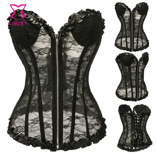 white lace bustier corset