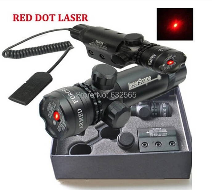 Free Shipping  Free Shipping Tactical Hunting Green / Red Laser Sight Scope 532nM 5nw for Pistol Rifle w/ Free Mount 2 Switches
