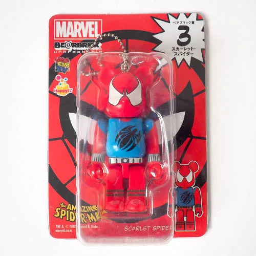 New Be@rbrick Medicom Bearbrick 100% Marvel Amazing Spider-man no.3 Scarlet  Spider