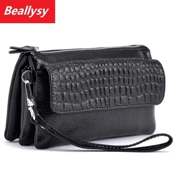 

Crocodile Leather Women Day Clutch Bag Cow alligator Coin Purse Card Wallet Shoulder Bag Eevening Party Lady Wristlet Minaudiere