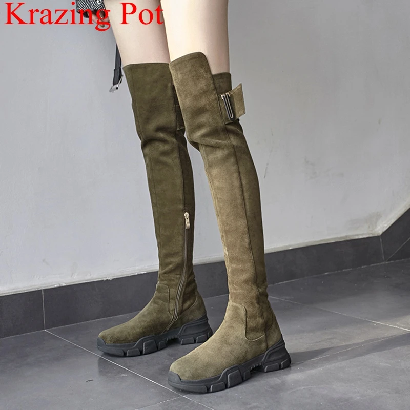 office thigh high boots