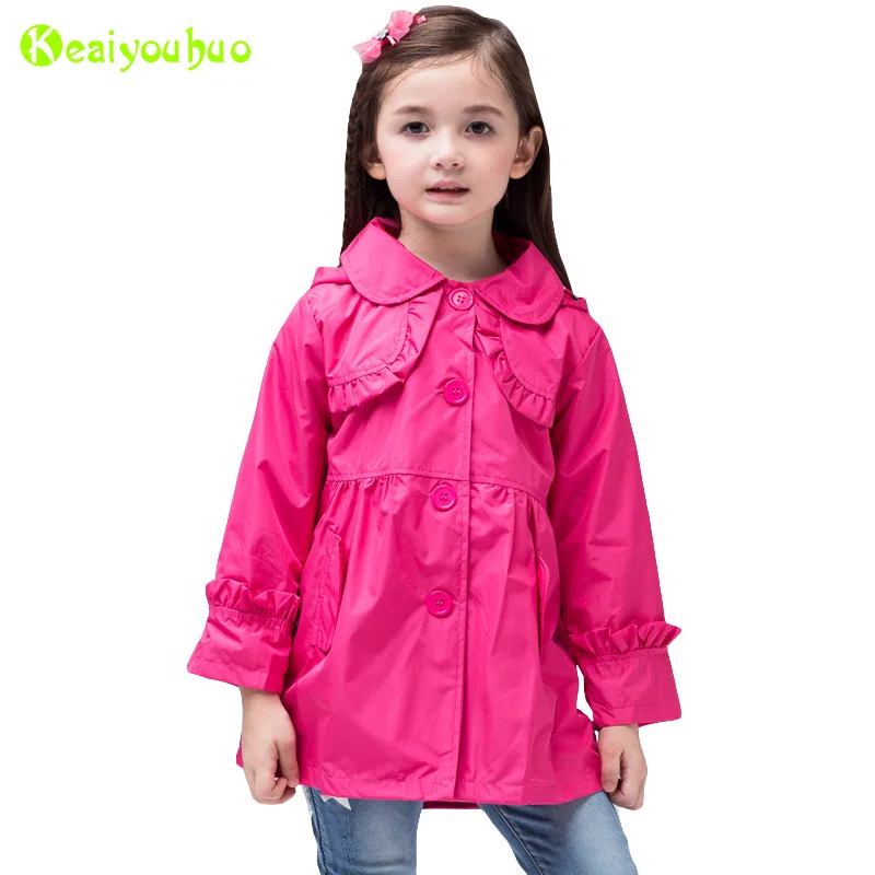 KEAIYOUHUO 2017 Autumn Baby Girls Jacket For Girl Trench Coat Infant