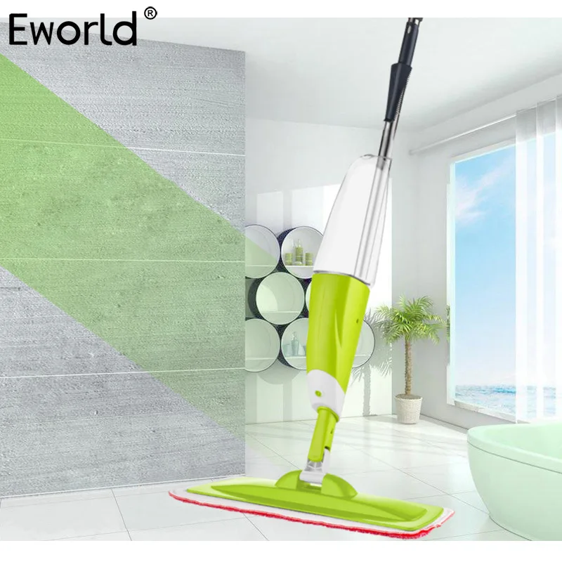 

Eworld 1PCS 700ML Creative House Cleaning Spray Mop Lazy Dry And Wet Apply Flat Mop Household Solid Wood Floor Cleaning Tools