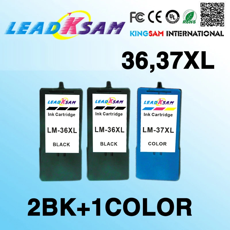 3x compatible For Lexmark36 37 Ink Cartridge For 36 XL 37 XL Series x3650 x4650 x5650 x6650