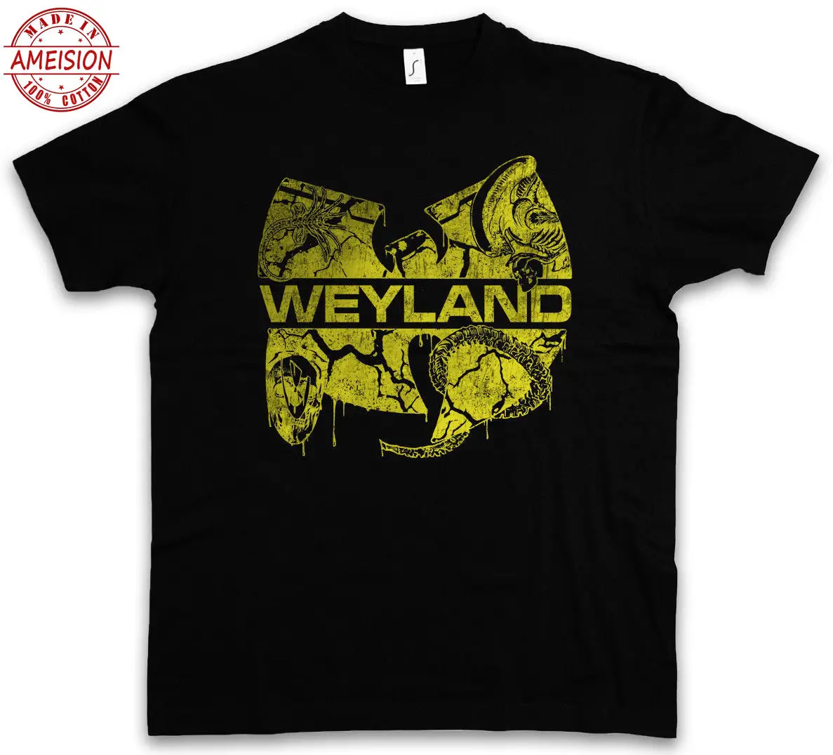 

WU WEYLAND T-SHIRT Prometheus USCSS Nostromo Alien Tang Hip Hop Fun Yutani Logo