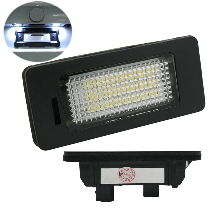 2pcs Car LED License Plate Light Assembly For BMW 5 Series E39 E60 E60N