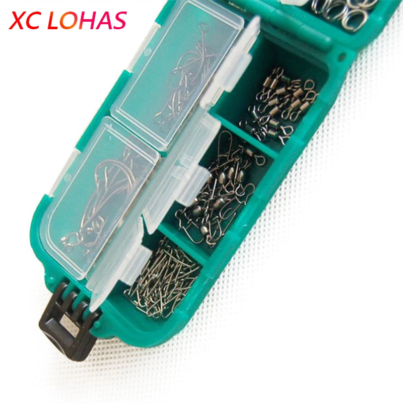 80 шт./компл. Рыбалка Интимные аксессуары снасти коробка + Крючки Подшипник