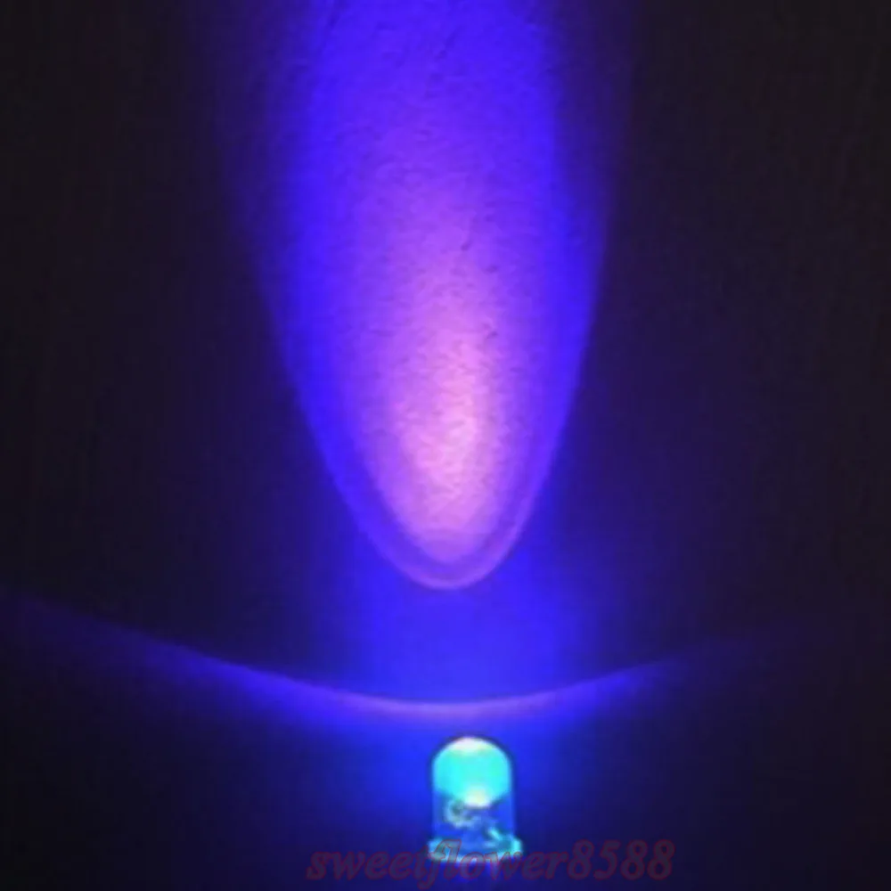 100 шт. светодиодный ультрафиолетовый УФ светильник 5 мм 2000 мкд мм|violet led|lamp lightlamp lamp |