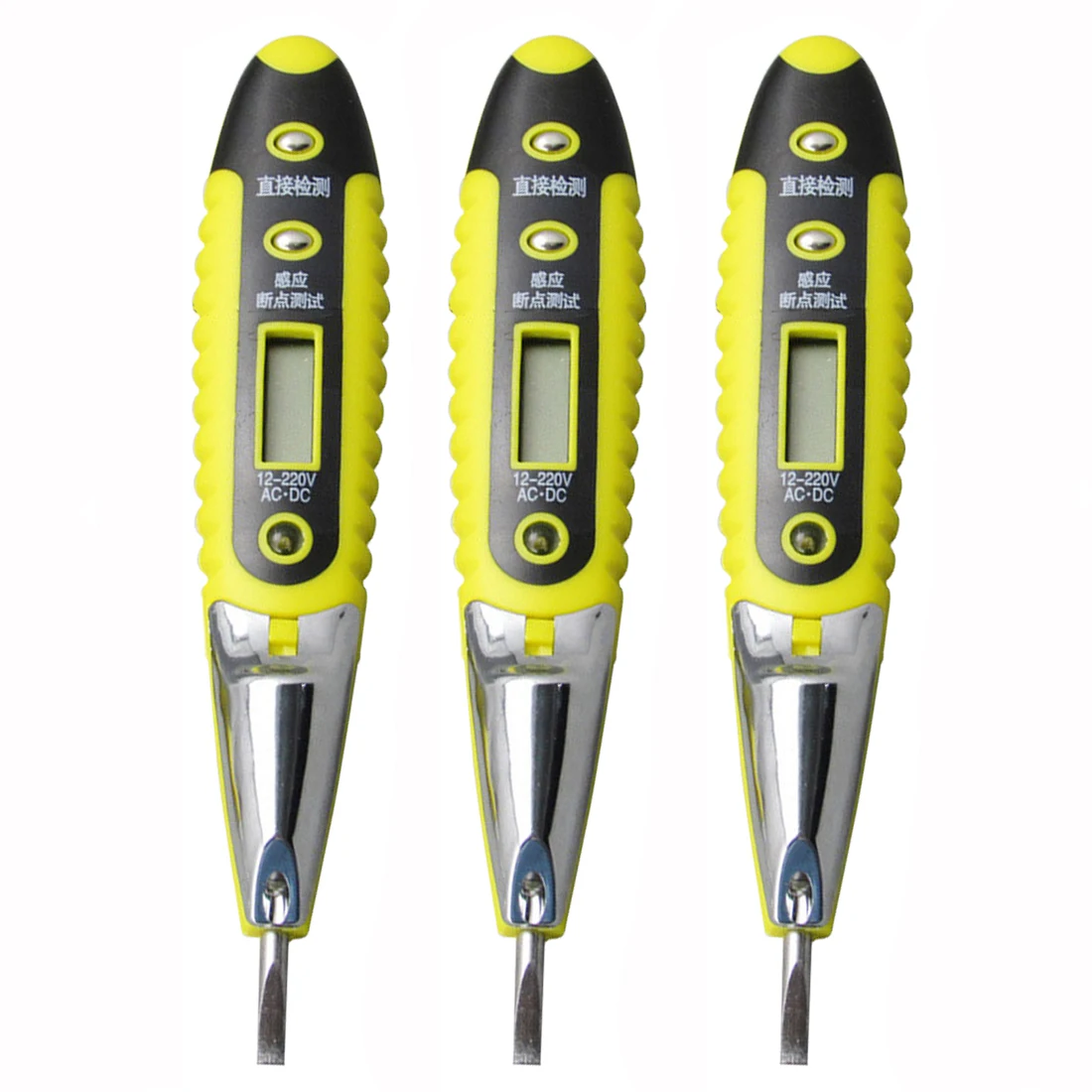 

Multi-Function Digital Induction Test Pencil Electrical Tester 10-220V AC DC Measuring Voltage Detector With LED Light Power