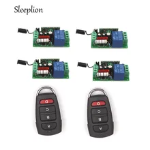 Sleeplion 220V 10A 1CH Relay 2 4-car-key wireless RF Remote Control Switch Transmitter+4 Receiver ON/OFF 315MHz 433MHz