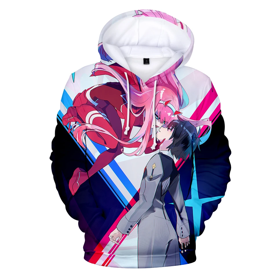 

Harajuku Hoodies 3D Print Anime Darling in the franxx Hot Fashion 2019 Men/Women Hoodies pullovers Dear Frank Sweatshirts Hooded