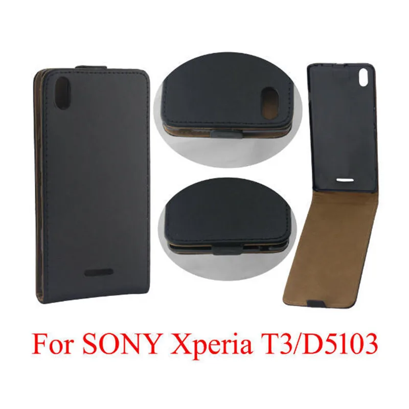 

Vertical PU Leather Flip Case Fundas Capa For Sony Xperia T3 M50W D5102 D5103 Cover TPU Case Up-Down Open skin pouch Phone Bags