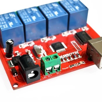 

New 12V USB Relay 4 Channel Programmable Computer Control For Smart Home