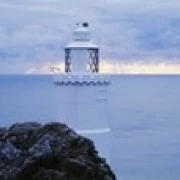 Lighthouse at the seaside  Start Point Lighthouse  Devon  England Poster Print (18 x 6)