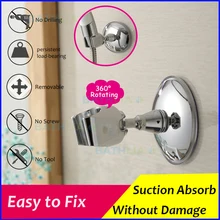 Adjustable Strong Suction Shower Head Holder ABS Plastic Shower Bracket Holder Handheld Shower Head Holder Wall Mounted