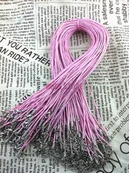 18 дюймов регулируемые шнуры чтобы сделать ожерелья 2 мм розовый ожерелье шнур с застежкой омар для изготовления ювелирных изделий DIY шнуры