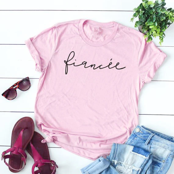 Fiancee Shirt. Engagement Shirt. Fiance Shirt. Girlfriend Fiance. Bride Shirt. Bridal Shower Gift. Bride To Be. Future Mrs. Engagement Gift