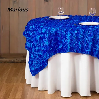 

Marious Brand Marious Rosette table cloth wedding table runner cheap wedding and event decoration suppliers free shipping