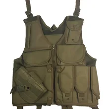 Военный тактический жилет полевой Жилет Охотничий штурм мягкая пневматическая пушка нейлоновый боевой жилет для пейнтбола жилет с пистолетом пистолет кобура