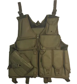 

Military Tactical Vest Field Vest Hunting Assault Airsoft MOLLE Nylon Combat Paintball Carrier Vest With Gun Pistol Gun Holster