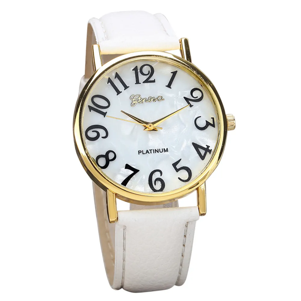 Женские наручные часы циферблат с римскими цифрами женские кварцевые часы на запястье кожаный ремешок повседневные часы Gfit Meeting Reloj Mujer533