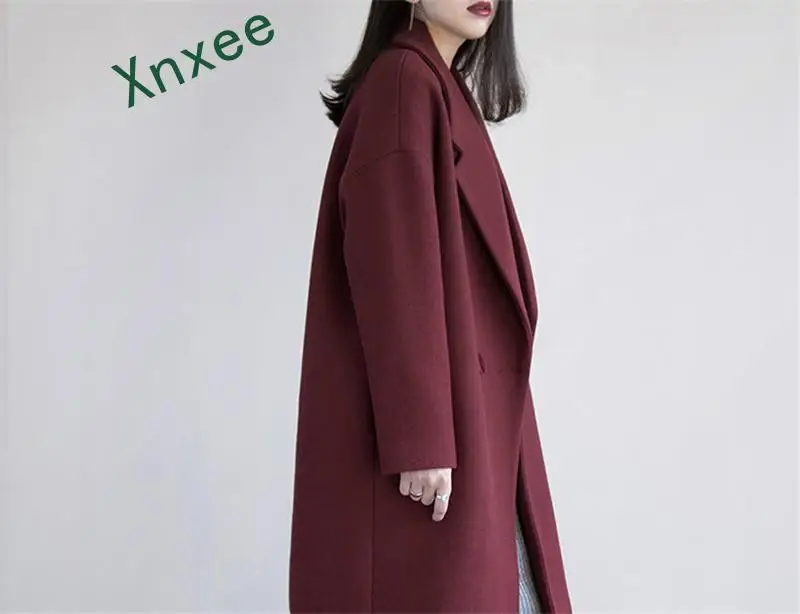 Женское пальто Xnxee осенне зимнее женское верхняя одежда средней длины женский